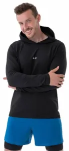 Nebbia Long-Sleeve T-shirt with a Hoodie Black L Fitness T-Shirt