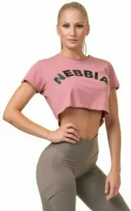 Nebbia Loose Fit Sporty Crop Top Old Rose S Fitness T-Shirt