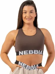 Nebbia Medium Impact Cross Back Sports Bra Brown M Fitness Unterwäsche