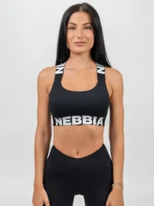 Nebbia Medium-Support Criss Cross Sports Bra Iconic Black L Fitness Unterwäsche