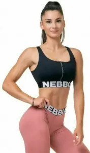 Nebbia Smart Zip Front Sports Bra Black L Fitness Unterwäsche