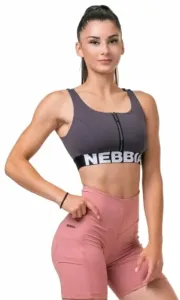 Nebbia Smart Zip Front Sports Bra Marron M Fitness Unterwäsche