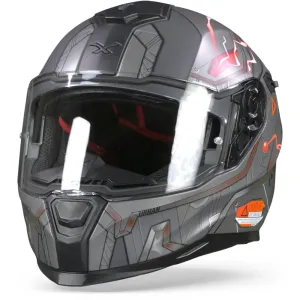 Nexx SX.100 Gigabot Grey Red Matt Full Face Helmet M