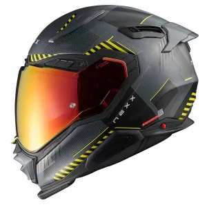 Nexx X.WST3 Fluence Grey Yellow Matt Full Face Helmet Größe L