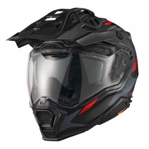 Nexx X.WED3 Keyo Grey Red Matt Adventure Helmet Größe M