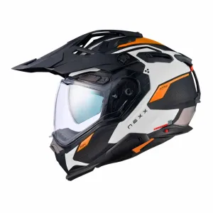 Nexx X.WED3 Keyo White Orange Matt Adventure Helmet Größe XL