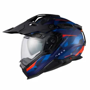 Nexx X.WED3 Trailmania Blue Red Matt Adventure Helmet Größe 2XL