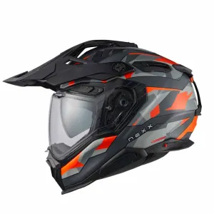 Nexx X.WED3 Trailmania Grey Orange Matt Adventure Helmet Größe L