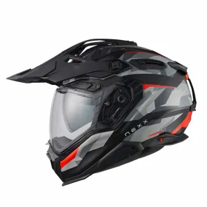 Nexx X.WED3 Trailmania Grey Red Matt Adventure Helmet Größe M
