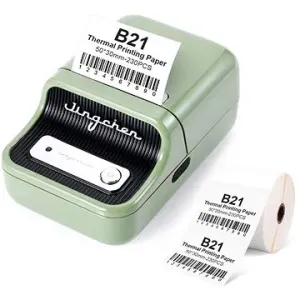 Niimbot B21 Smart grün + Rolle mit Etiketten