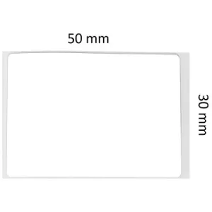 Niimbot Etiketten R 50 mm x 30 mm - 230 Stück Weiß für B21 #1401598