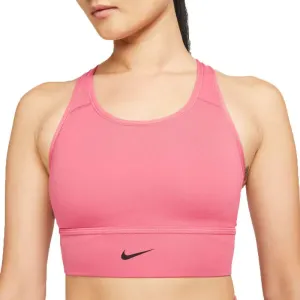 Nike SWOOSH LONG LINE BRA W Sport BH, rosa, veľkosť S