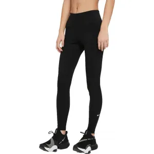 Nike ONE DF MR TGT W Damen Sportleggings, schwarz, veľkosť S
