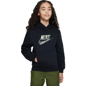 Nike CLUB FLEECE Sweatshirt für Mädchen, schwarz, veľkosť L