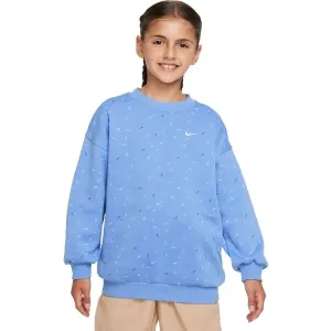 Nike NSW CLUB FLC OVRSZD CRW LOGO Sweatshirt für Mädchen, blau, größe #1528509