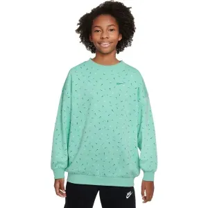 Nike NSW CLUB FLC OVRSZD CRW LOGO Sweatshirt für Mädchen, hellgrün, größe