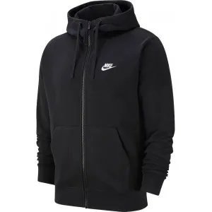Nike NSW CLUB HOODIE FZ FT M Herren Sweatshirt, schwarz, größe