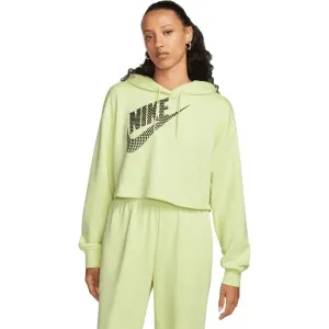 Nike NSW FLC PO HOODIE CROP DNC Damen Sweatshirt, hellgrün, größe