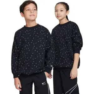 Nike NSW ICON FLC CREW LOGO PRNT Kinder Sweatshirt, schwarz, größe