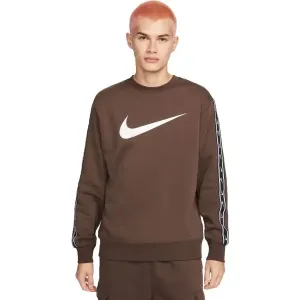 Nike NSW REPEAT SW FLC CREW BB Herren Sweatshirt, braun, größe #1184029