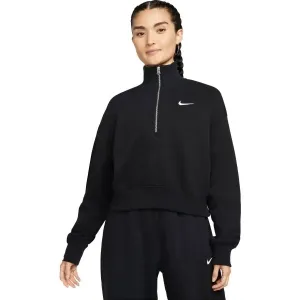 Nike SPORTSWEAR PHOENIX FLEECE Damen Sweatshirt, schwarz, veľkosť XS