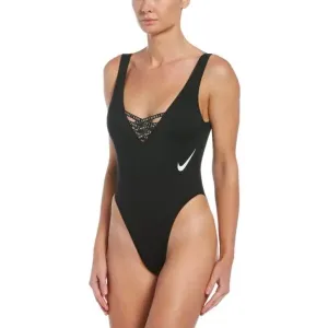 Nike SNEAKERKINI Damen Badeanzug, schwarz, größe