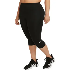 Nike ONE DF MR CPRI TGT PLUS W Plus size Leggings für Damen, schwarz, größe