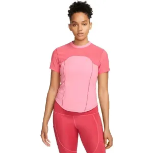 Nike DF AIR SS TOP Damen Sportshirt, rosa, veľkosť XL