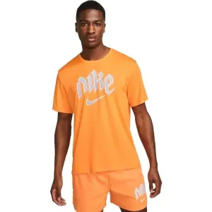 Nike DF RUN DVN MILER SS Herrenshirt, orange, größe