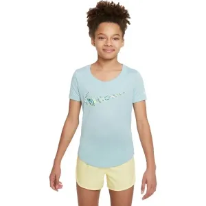 Nike DF TEE SCOOP SE+ Mädchenshirt, hellblau, größe