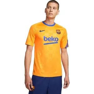 Nike FCB M NK DF TOP SS PM Herren Fußballshirt, orange, veľkosť XL