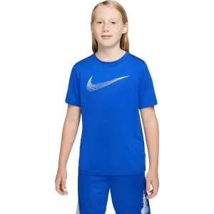 Nike NK DF HBR SS TOP Jungenshirt, blau, veľkosť XL