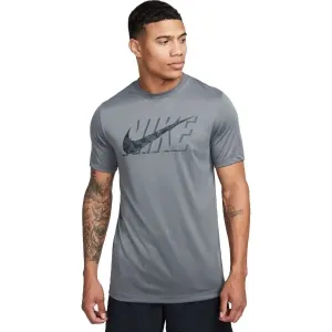 Nike NK DF TEE RLGD CAMO Herren Trainingsshirt, grau, veľkosť M