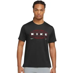 Nike NP DF HPR DRY TOP SS GFX Herren Trainingsshirt, schwarz, größe