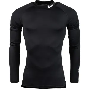 Nike NP DF TIGHT LS MOCK M Herren Trainingsshirt, schwarz, größe