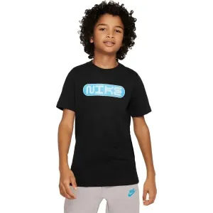 Nike NSW TEE AMPLIFY SP23 Jungenshirt, schwarz, veľkosť M