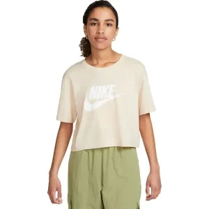 Nike NSW TEE ESSNTL CRP ICN FTR W Damenshirt, beige, größe