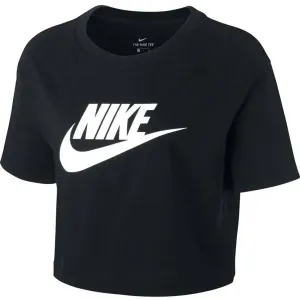 Nike NSW TEE ESSNTL CRP ICN FTR W Damenshirt, schwarz, größe