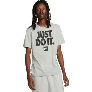 Nike NSW TEE FRAN JDI VERBIAGE Herrenshirt, grau, veľkosť XXL