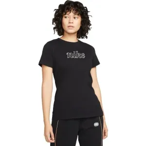 Nike NSW TEE ICN CLSH Damenshirt, schwarz, veľkosť S