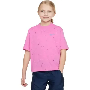 Nike SPORTSWEAR BOXY SWOOSH Mädchenshirt, rosa, größe