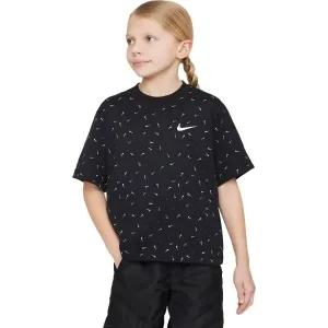 Nike SPORTSWEAR BOXY SWOOSH Mädchenshirt, schwarz, größe #1505427