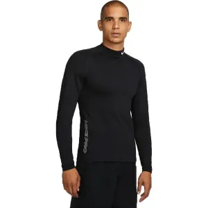 Nike TOP WARM LS MOCK Herren Trainingsshirt, schwarz, größe #1268159