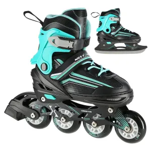 Rollerskates NILS Extreme 2v1 NH18190 schwarz und blau