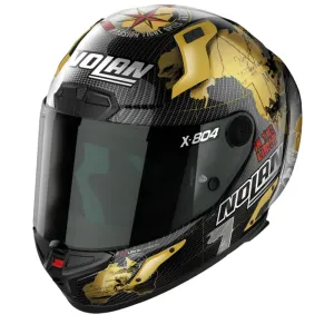 Nolan X-804 RS Ultra Carbon Checa Gold 025 Replica Full Face Helmet Größe M