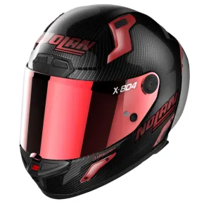 Nolan X-804 RS Ultra Carbon Iridium Edit 005 Black Red Full Face Helmet Größe XS