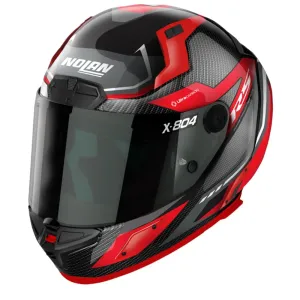 Nolan X-804 RS Ultra Carbon Maven 015 Red Grey Full Face Helmet Größe M