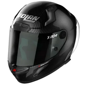 Nolan X-804 RS Ultra Carbon Puro 001 Glossy Black Carbon Full Face Helmet Größe M