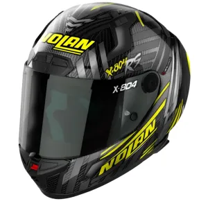 Nolan X-804 RS Ultra Carbon Spectre 019 Yellow Chrome Silver Full Face Helmet Größe M