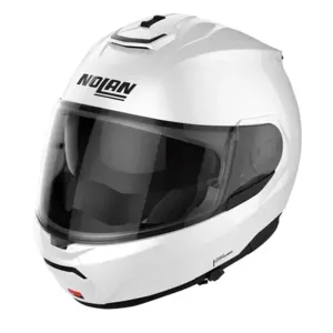Nolan N100-6 Classic N-COM 005 Metal White Modular Helmet Größe 2XL